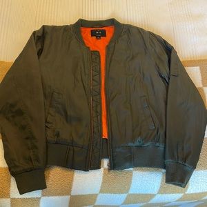 Army green bomber jacket